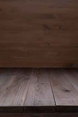 Ahşap masa üst arkaplan dokusu. Kopya alanı olan ahşap masa üstü görünümü. Tahta yüzeyi