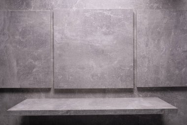 Masada ya da duvarda soyut gri arkaplan dokusu. Resim çerçevesi gri duvar arkaplan yüzeyinde