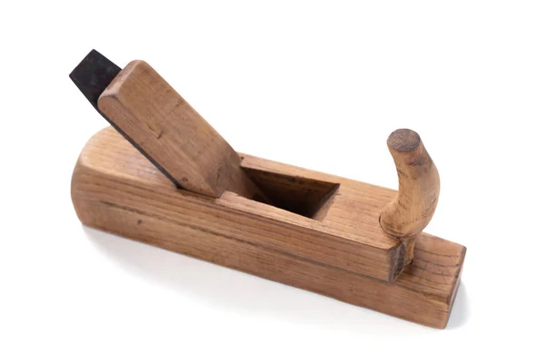 Hobel Werkzeug Aus Holz Für Schreiner Oder Tischler Isoliert Auf — Stockfoto