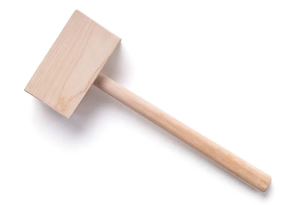 Holzhammer Werkzeug Für Arbeiter Isoliert Auf Weißem Hintergrund Handwerkzeuge Für — Stockfoto