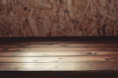 Ahşap masa üst arkaplan dokusu. Kopya alanı olan ahşap masa üstü görünümü. Tahta yüzeyi