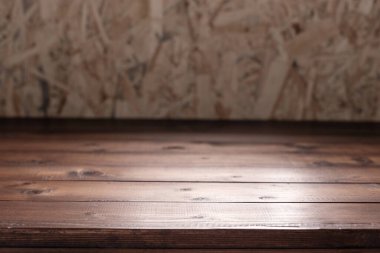 Ahşap masa üst arkaplan dokusu. Kopyalama alanı olan tahta masa üstü öngörünümü