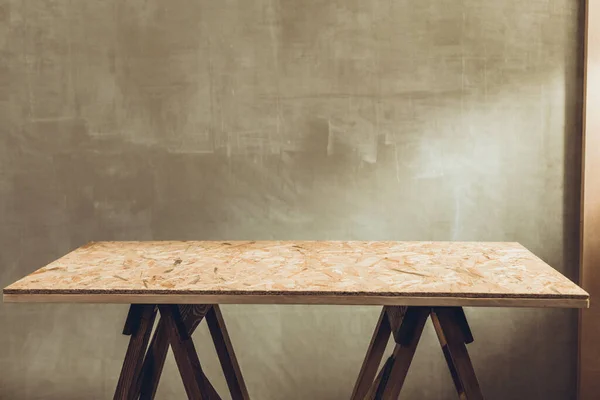 Holz Tischplatte Hintergrund Textur Holz Tischplatte Frontansicht Mit Kopierraum — Stockfoto