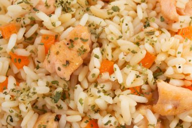 arka plan olarak pişmiş pirinç