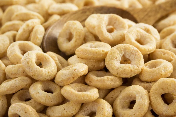 Corn flakes rings as background — Stock Photo, Image