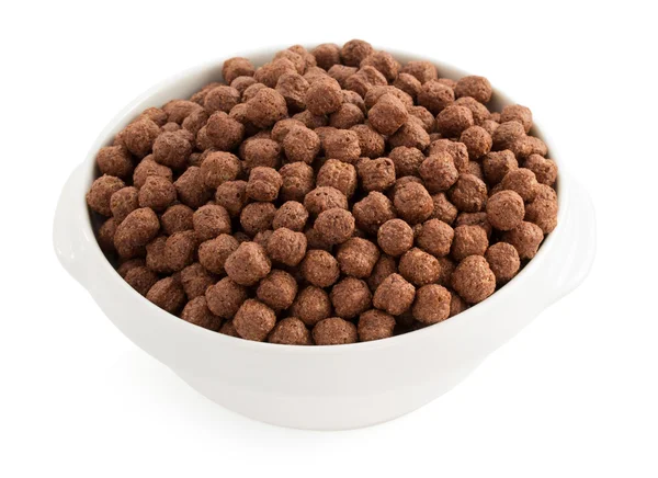 Cereal chocolate balls on white — Stock Photo, Image