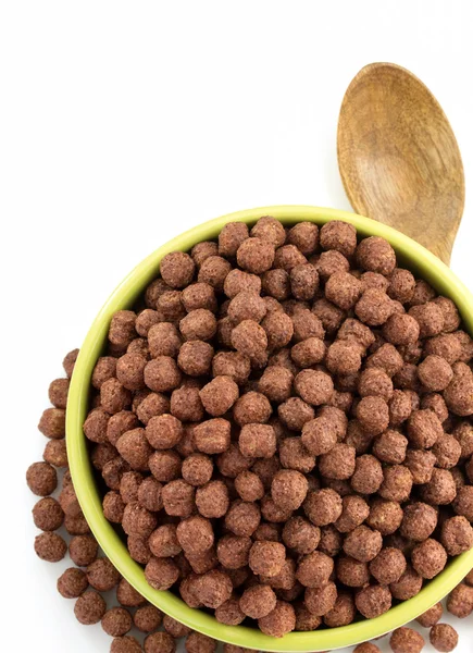 Cereal chocolate balls on white — Stock Photo, Image