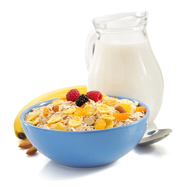 Bowl of muesli cereals — Stock Photo, Image