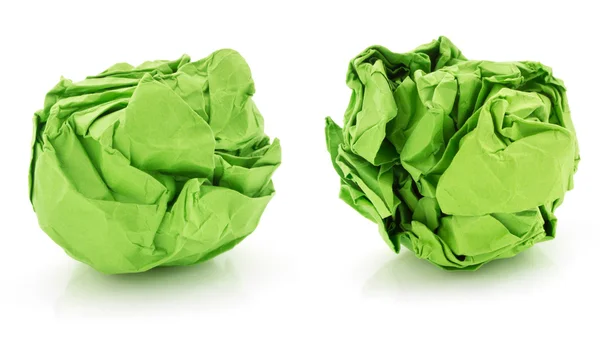 Crumpled paper ball on white — Stock Photo, Image