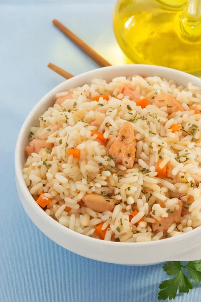 Bowl of cooked rice — Stock Photo, Image