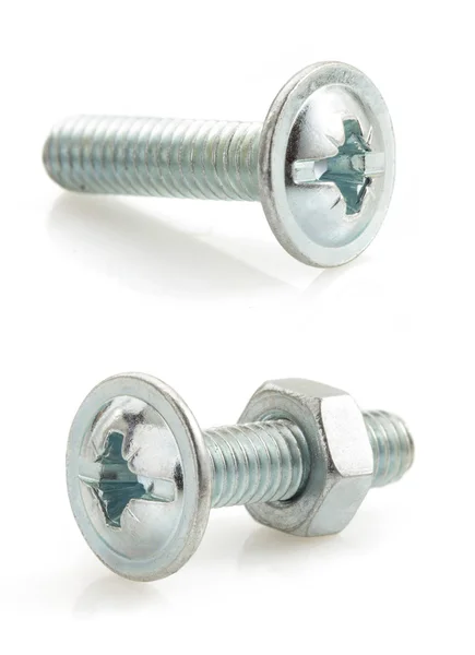 Metal screws tool on white — Stock Photo, Image