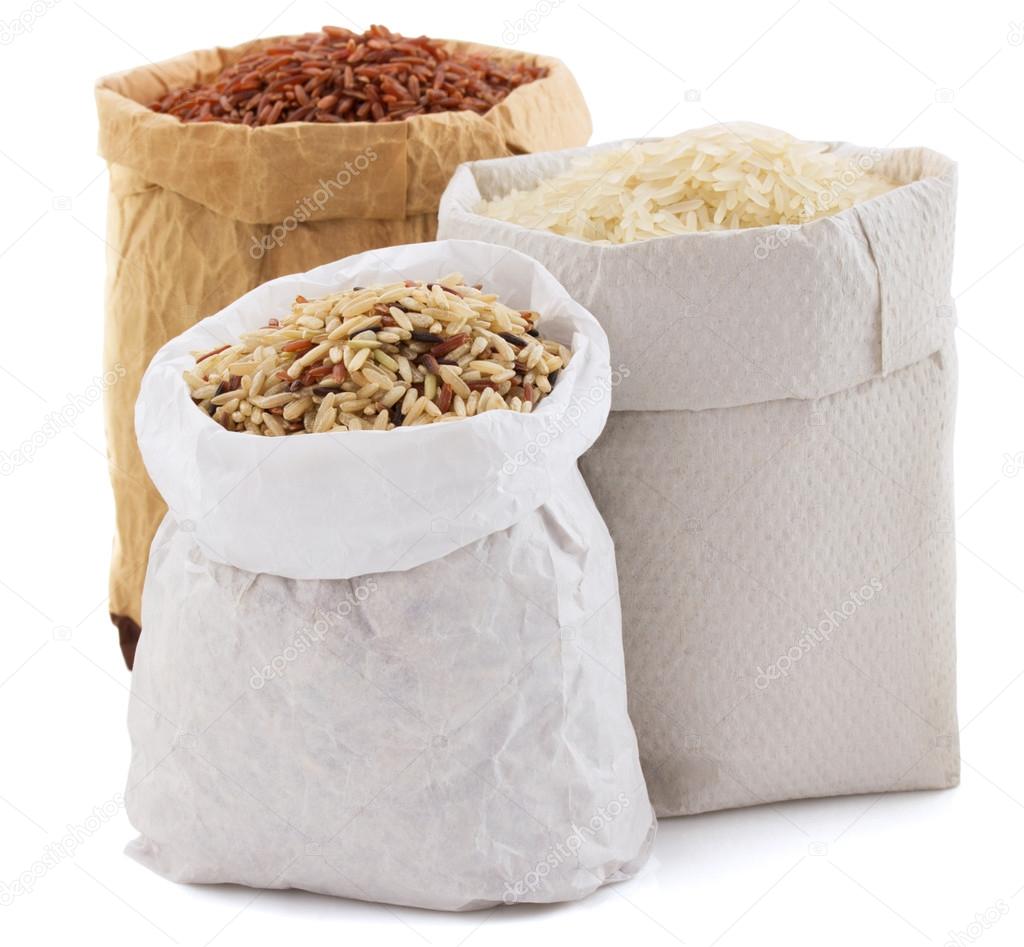 rice in paper bag 