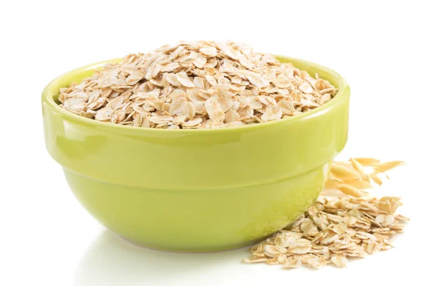 Bowl of oat flake — Stock Photo, Image