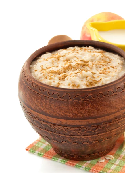 Bowl of oatmeal — Stock Photo, Image