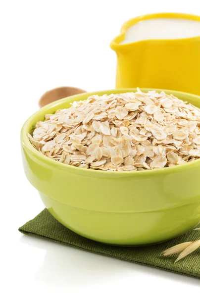Bowl of oat flake — Stock Photo, Image