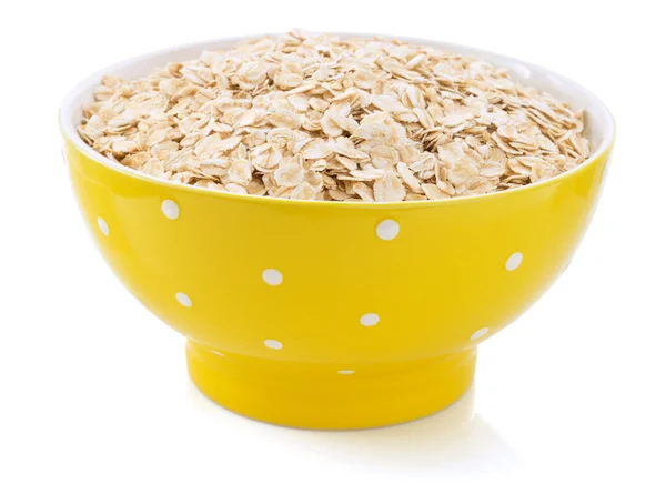 Bowl of oat flake — Stock Photo, Image