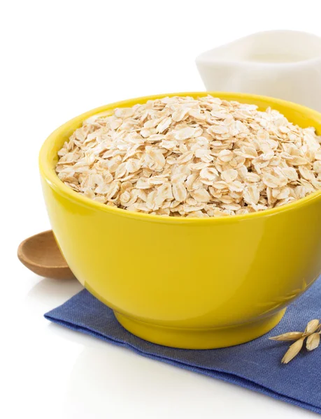 Bowl of oat flake — Stock Photo, Image