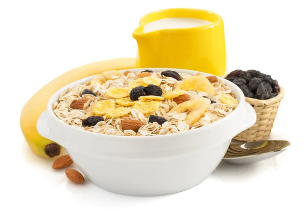 Tigela de muesli cereais — Fotografia de Stock