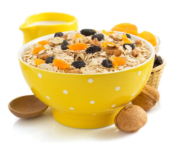 Bowl of cereals muesli — Stock Photo, Image
