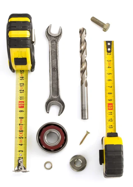 Set van tools en instrumenten — Stockfoto