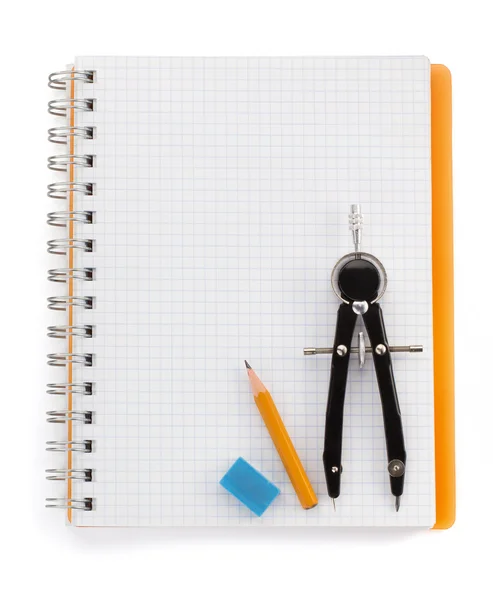 Checked notebook — Stock Photo, Image