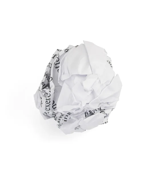 Crumpled paper ball — Stock Photo, Image