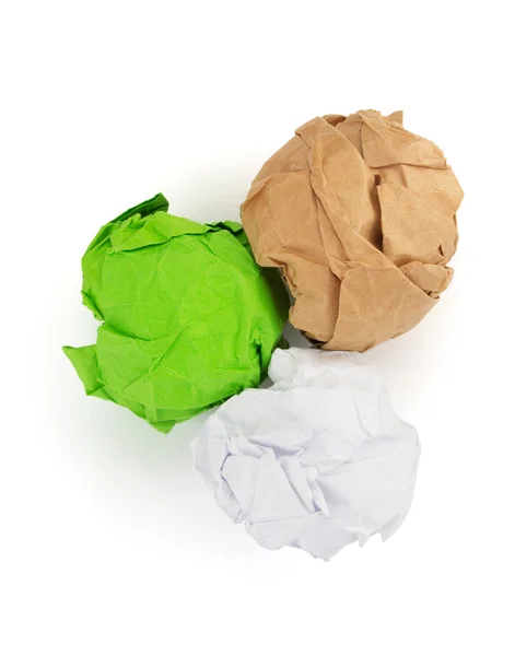 Crumpled paper ball — Stock Photo, Image