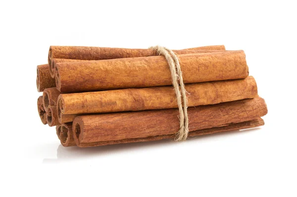 Cinnamon sticks on white background — Stock Photo, Image