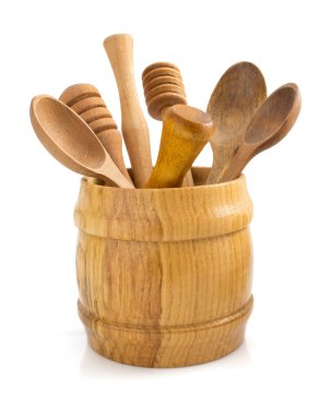 Beyaz ahşap mutfak malzemesi 