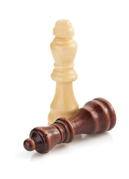 Šachové figury na bílém pozadí — Stock fotografie