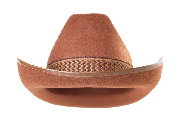 Cappello da cowboy su sfondo bianco — Foto Stock