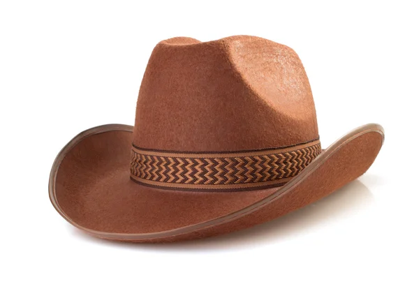 Cappello da cowboy su sfondo bianco — Foto Stock