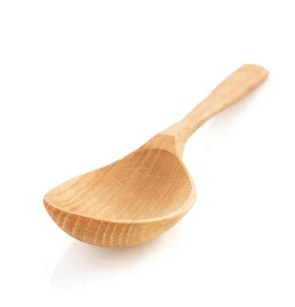 Wooden spoon on white — Stock Photo, Image