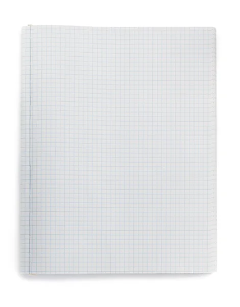 Zkontrolovat notebook na bílém pozadí — Stock fotografie