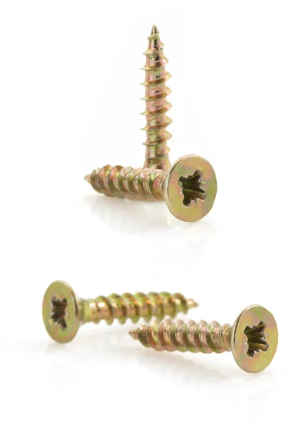 Metal screws tool on white — Stock Photo, Image