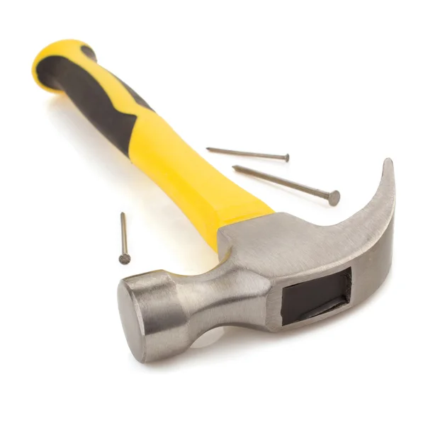Hammer tool on white background — Stock Photo, Image