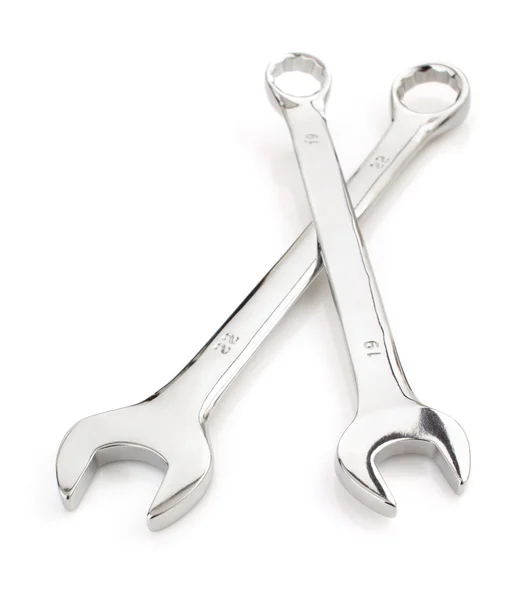 Wrench tool on white background — Stock Photo, Image