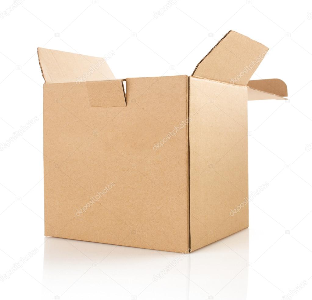 cardboard box  on white background