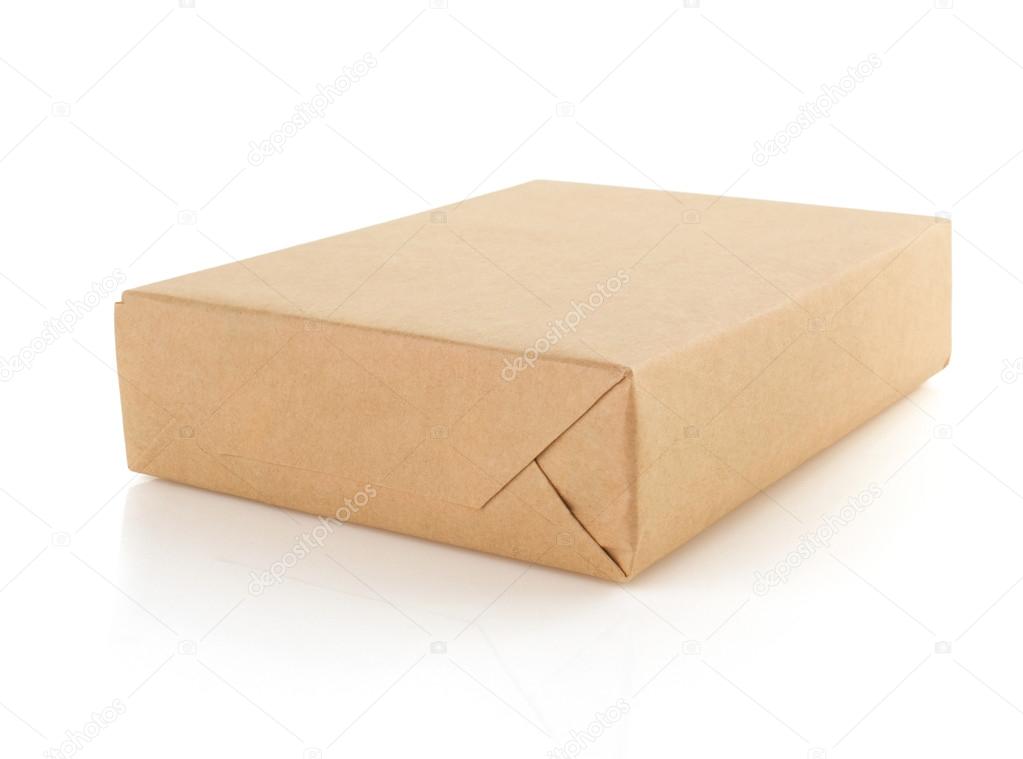 cardboard box  on white background