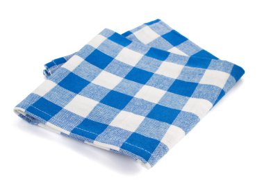 Beyaz arka plan üzerinde katlanmış peçete