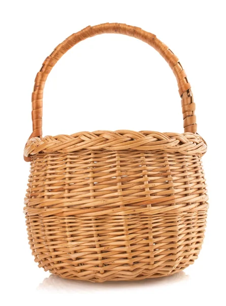 Brown wicker basket — Stock Photo, Image