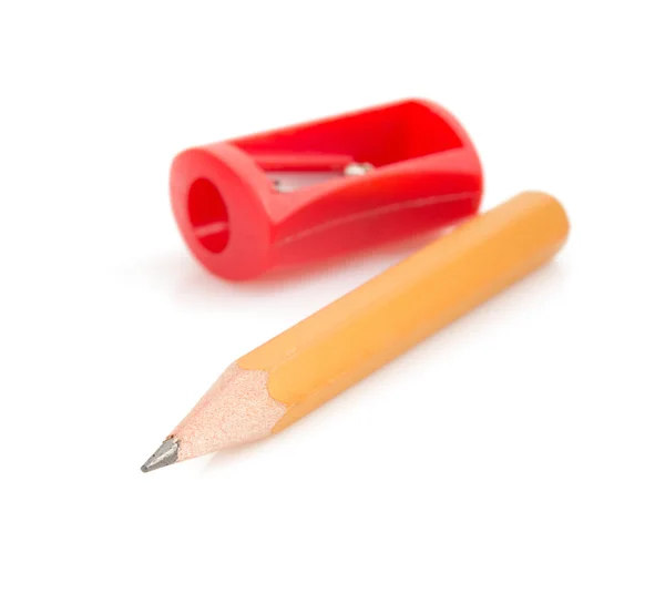 Pencil and sharpener — Stock Photo, Image