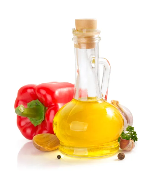 Oil and food ingredients — Stock Photo, Image