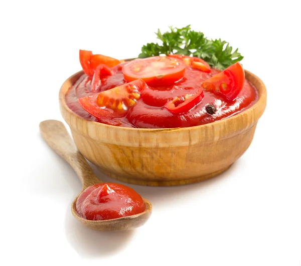 Salsa de tomate en bowl —  Fotos de Stock