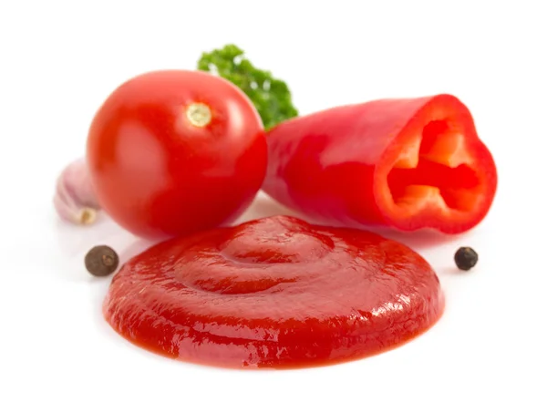 Sos pomidorowy z warzywami — Zdjęcie stockowe