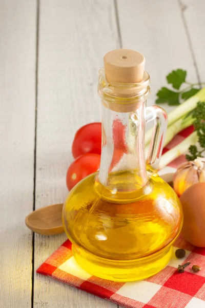 Oil and food ingredients — Stock Photo, Image