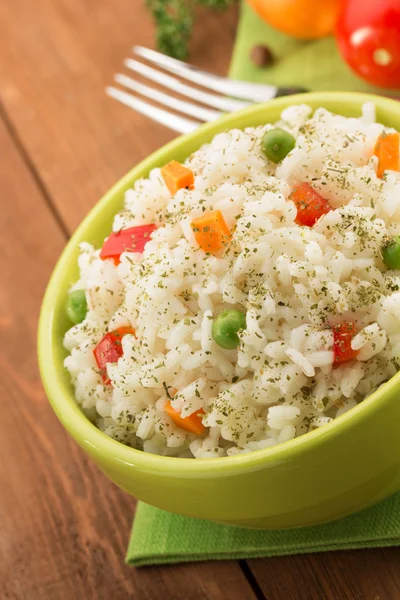 Bowl full of rice — Stock Photo, Image