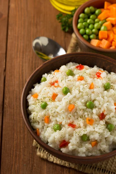 Bowl full of rice — Stock Photo, Image