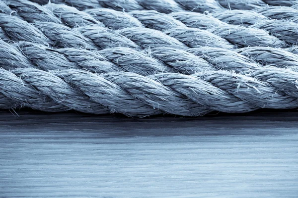 Ship ropes on wood — Stock Photo, Image