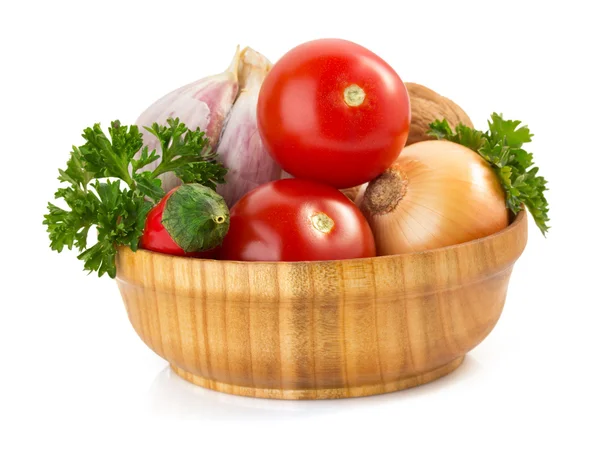 Fresh vegetable in plate — Stock Photo, Image